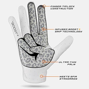 Grip Boost Peace Stealth 6 Boost Plus Football Gloves - White/Black
