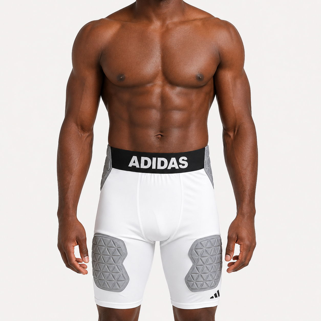 Adidas Mens Force Integrated Football Padded Griddle Compression Shorts