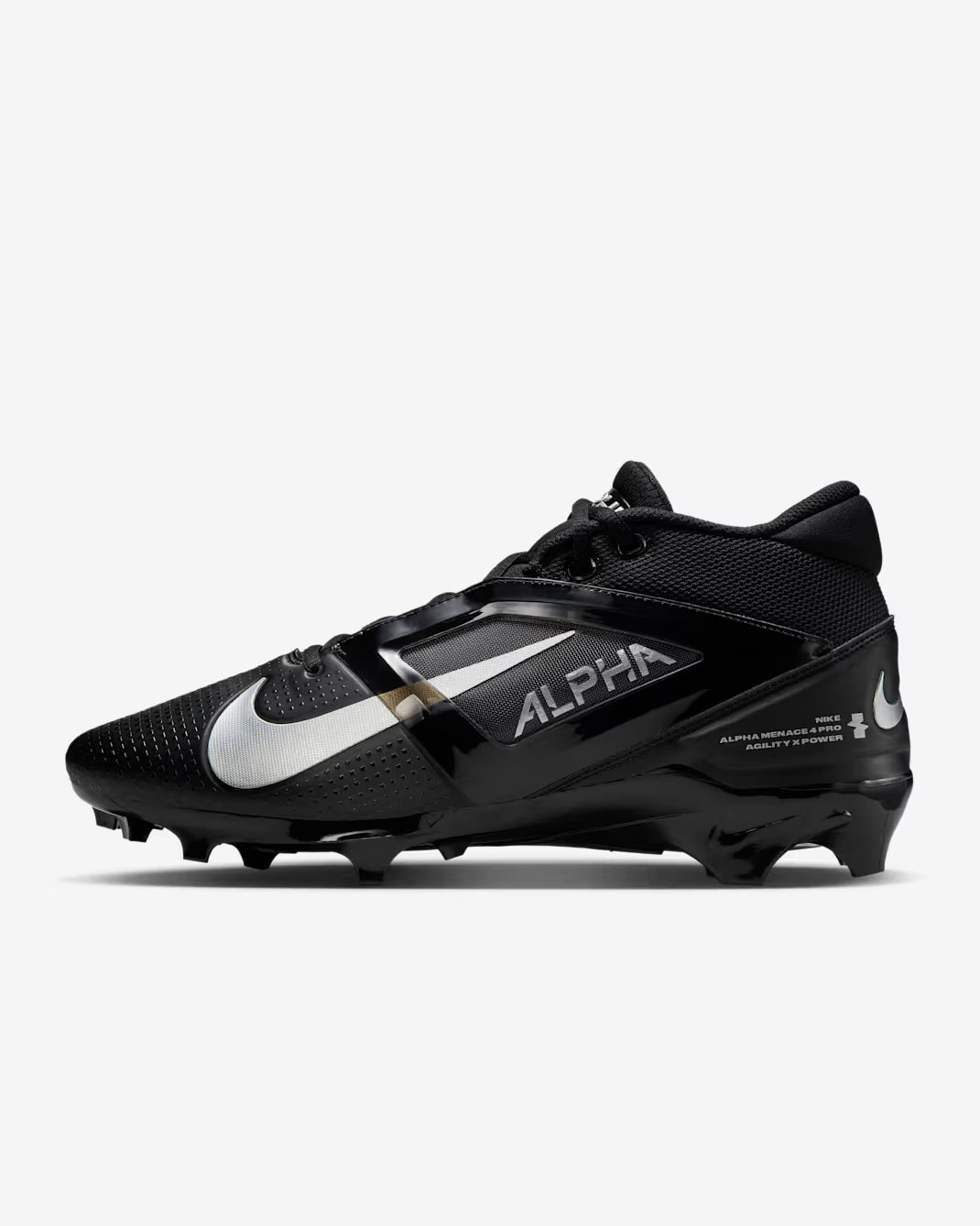 Nike Alpha Menace 4 Pro Football Cleats - Black (US 8, 9, 12)