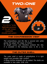 Two In One Shoulder Pad Shell (Polyethylene Shell Only) Carbontek Successor - SportsTakeoff 