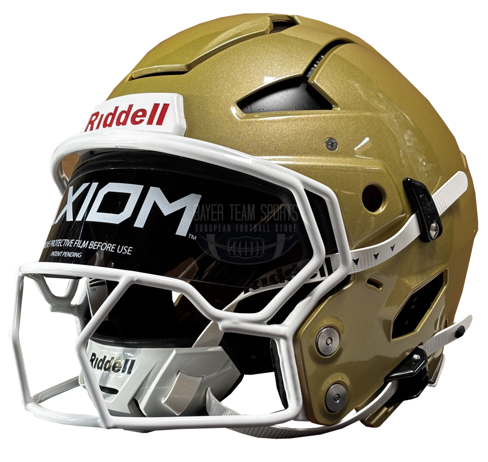 Riddell Axiom Helmets Standard (including Facemask) - Vegas Gold