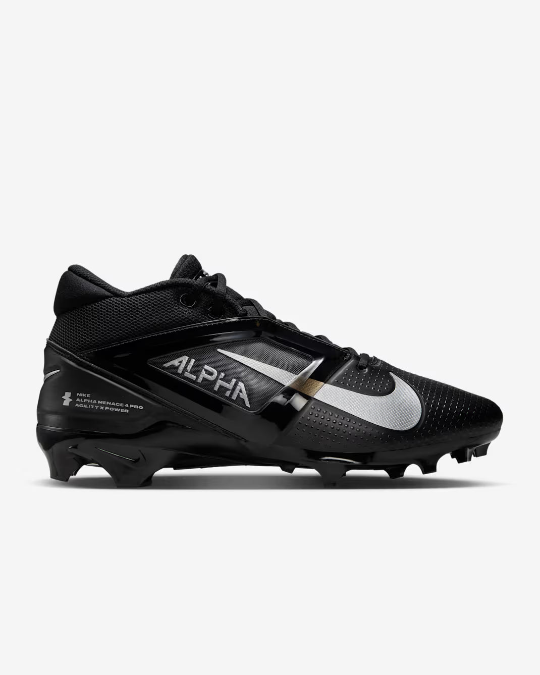 Nike Alpha Menace 4 Pro Football Cleats - Black (US 8, 9, 12)