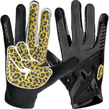 Grip Boost Peace Stealth 6 Boost Plus Football Gloves - Black/Gold