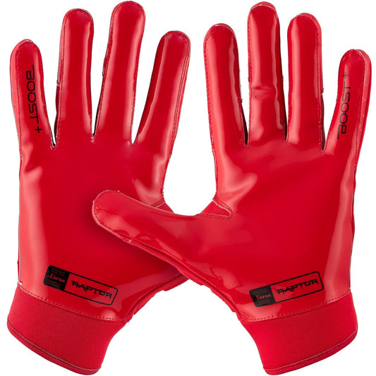 Grip Boost Raptor 2.0 padded football gloves, Red
