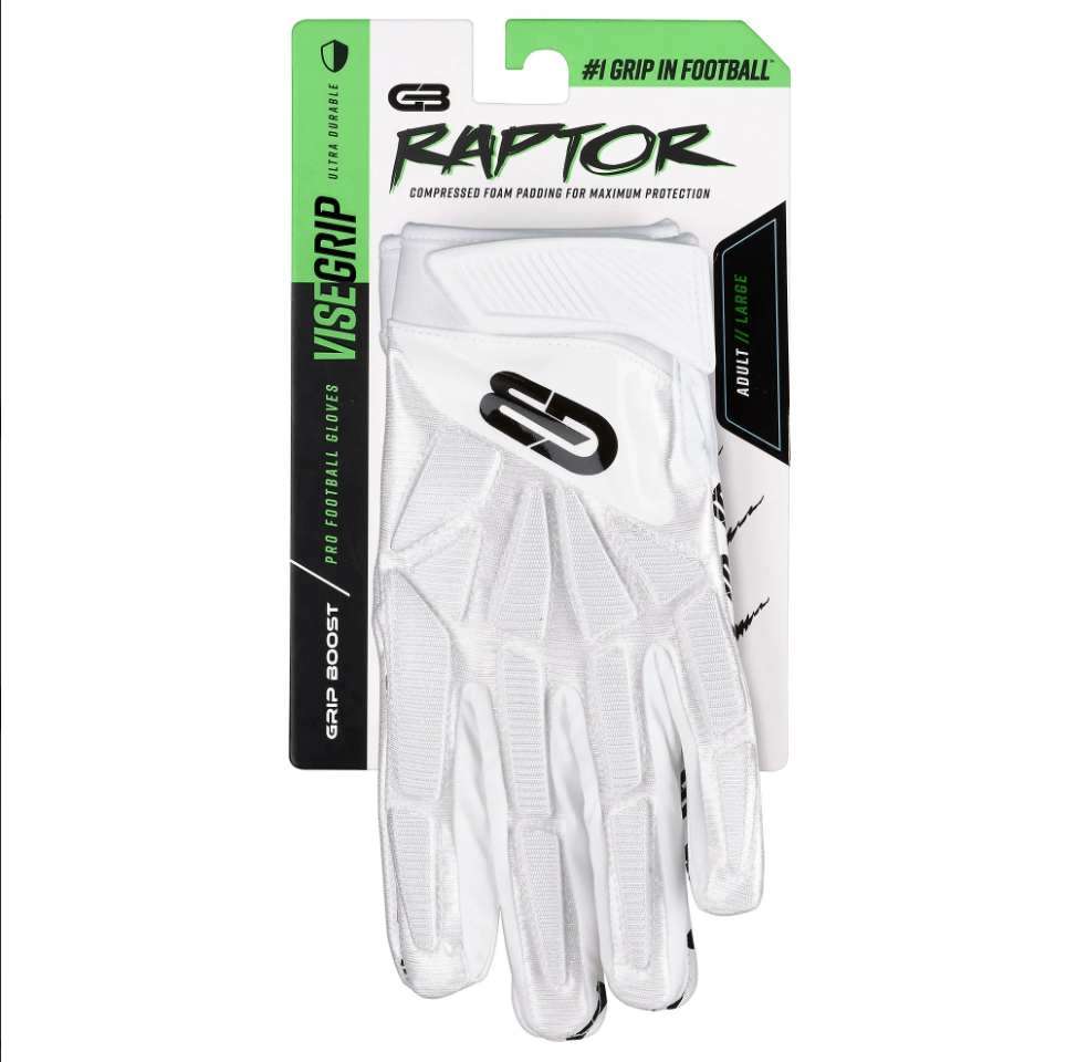 White padded football gloves 2025