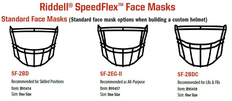 riddell speedflex helmet facemasks Riddell SPEEDFLEX - Facemask Not Included